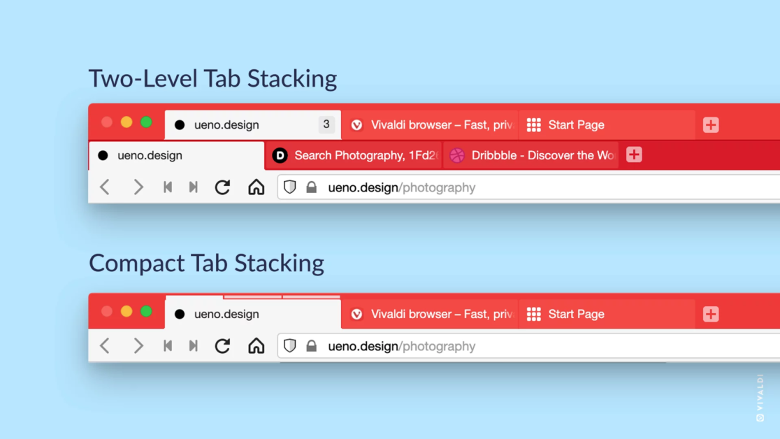 Two-Level and Compact tab stacks