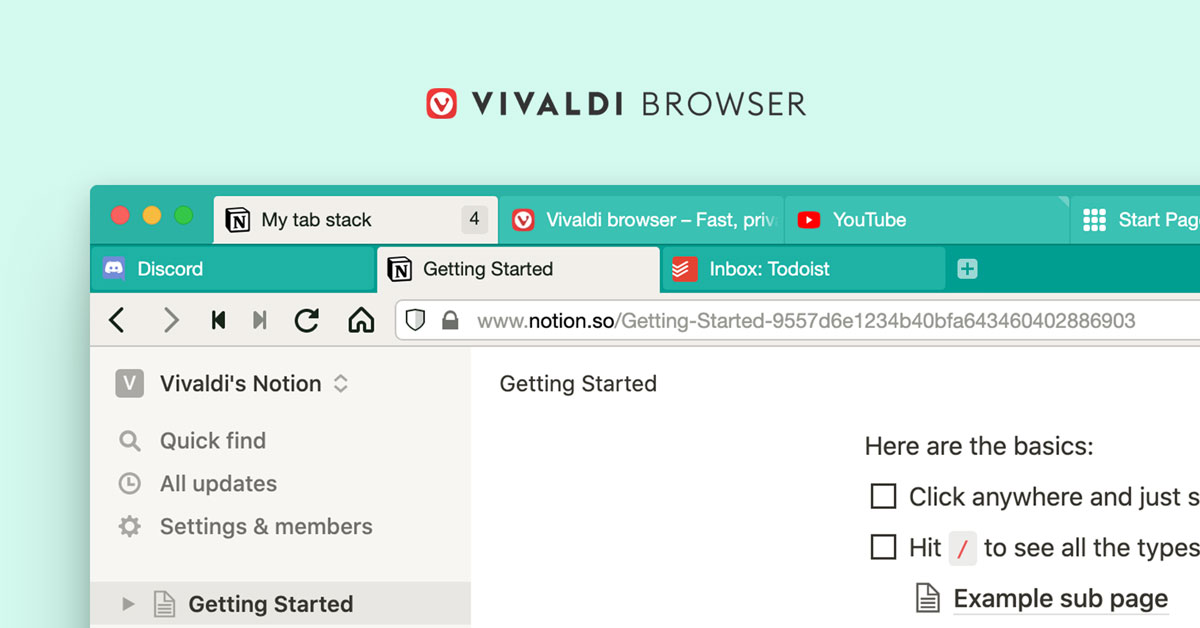 Vivaldi 3.6 got a Two-Level Tab Stacks